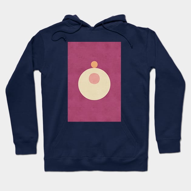 Maroon Circle Balance Hoodie by OZOROZO